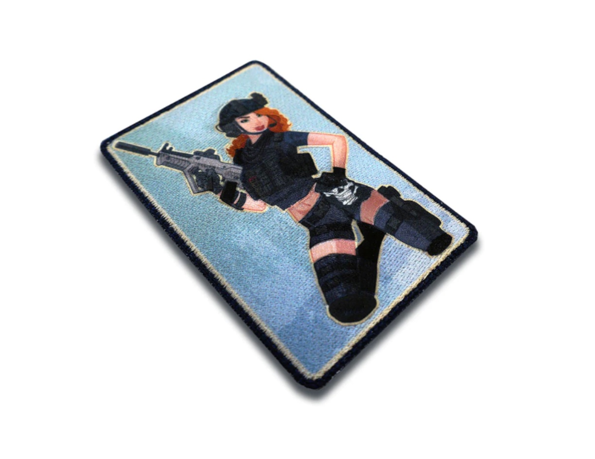 PATCH \'JESS\' PINUP GIRL BLACK OPS WOVEN - 1 | YEO